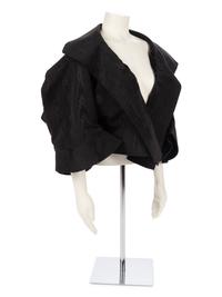 John Galliano Black Moiré 'Misia Diva' Cropped Jacket, Spring/Summer 1995