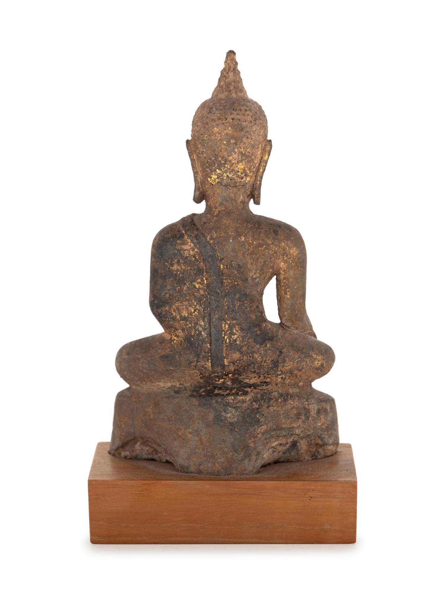 A Thai Parcel Gilt Bronze Buddha