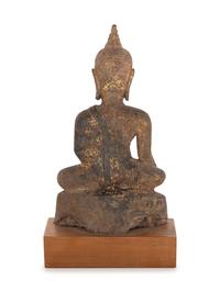 A Thai Parcel Gilt Bronze Buddha