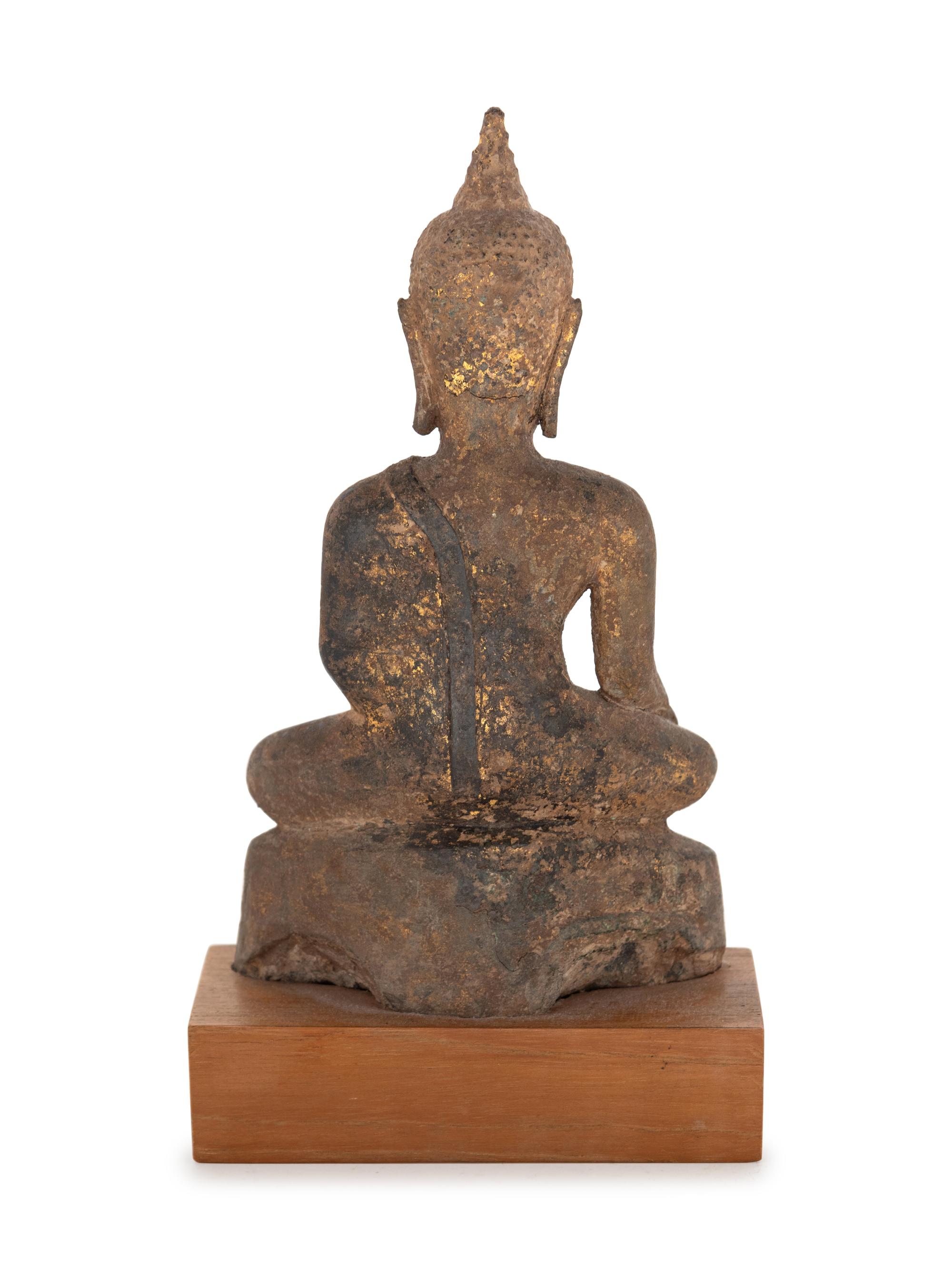 A Thai Parcel Gilt Bronze Buddha