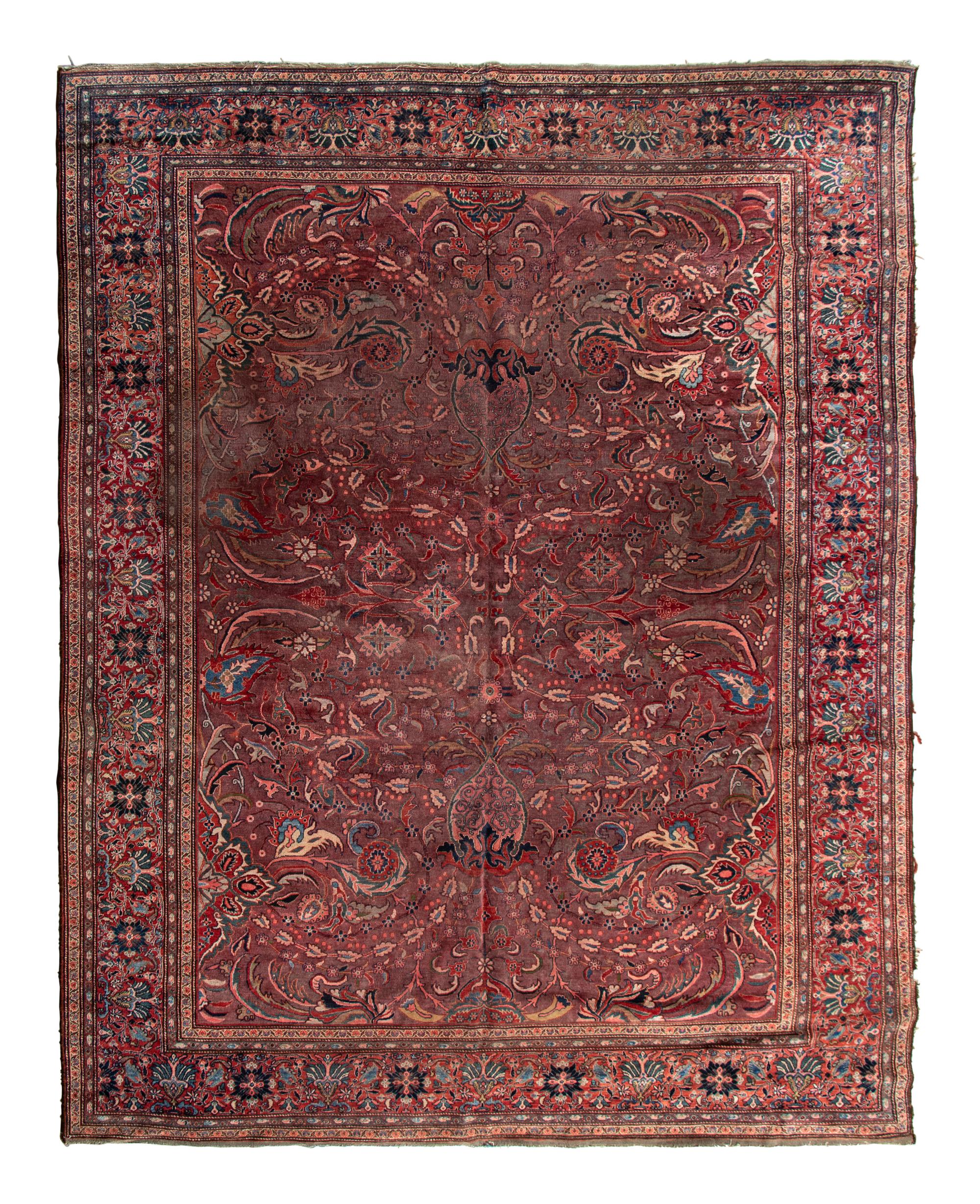 A Faraghan Sarouk Wool Rug