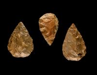 Three Paleolithic Flint Hand Axes