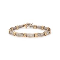 BICOLOR GOLD AND DIAMOND BRACELET