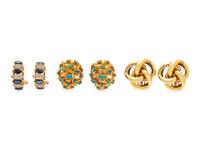 A Collection of Yellow Gold Earclips,