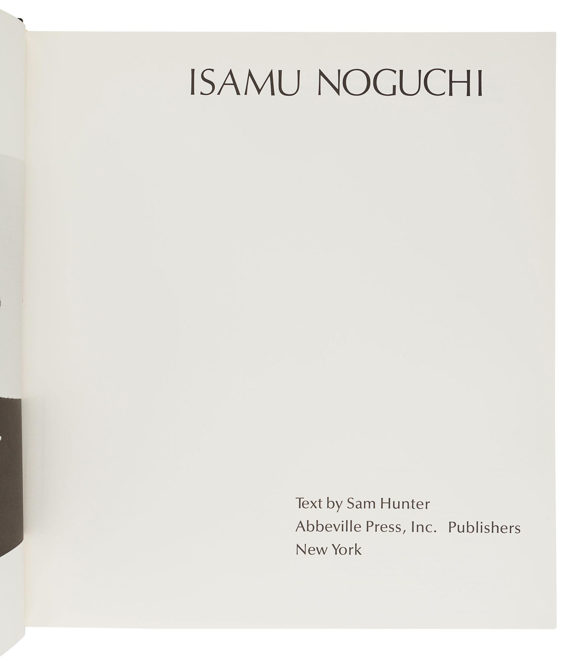 [NOGUCHI, Isamu (1904-1988)]. HUNTER, Sam. Isamu Noguchi. New York: Abbeville Press, 1978.