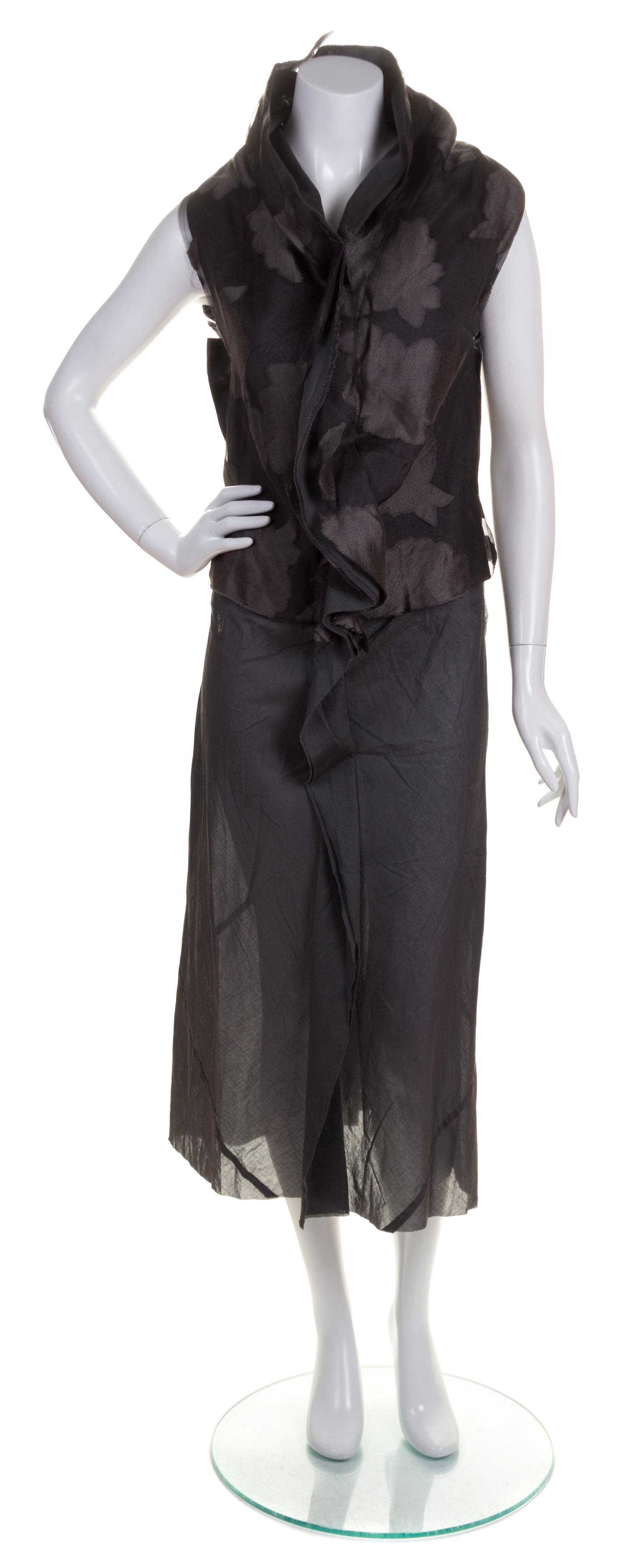 A Comme des Garcons Gray Cotton Dress, Size S.