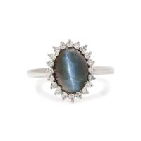CAT'S EYE ALEXANDRITE AND DIAMOND RING