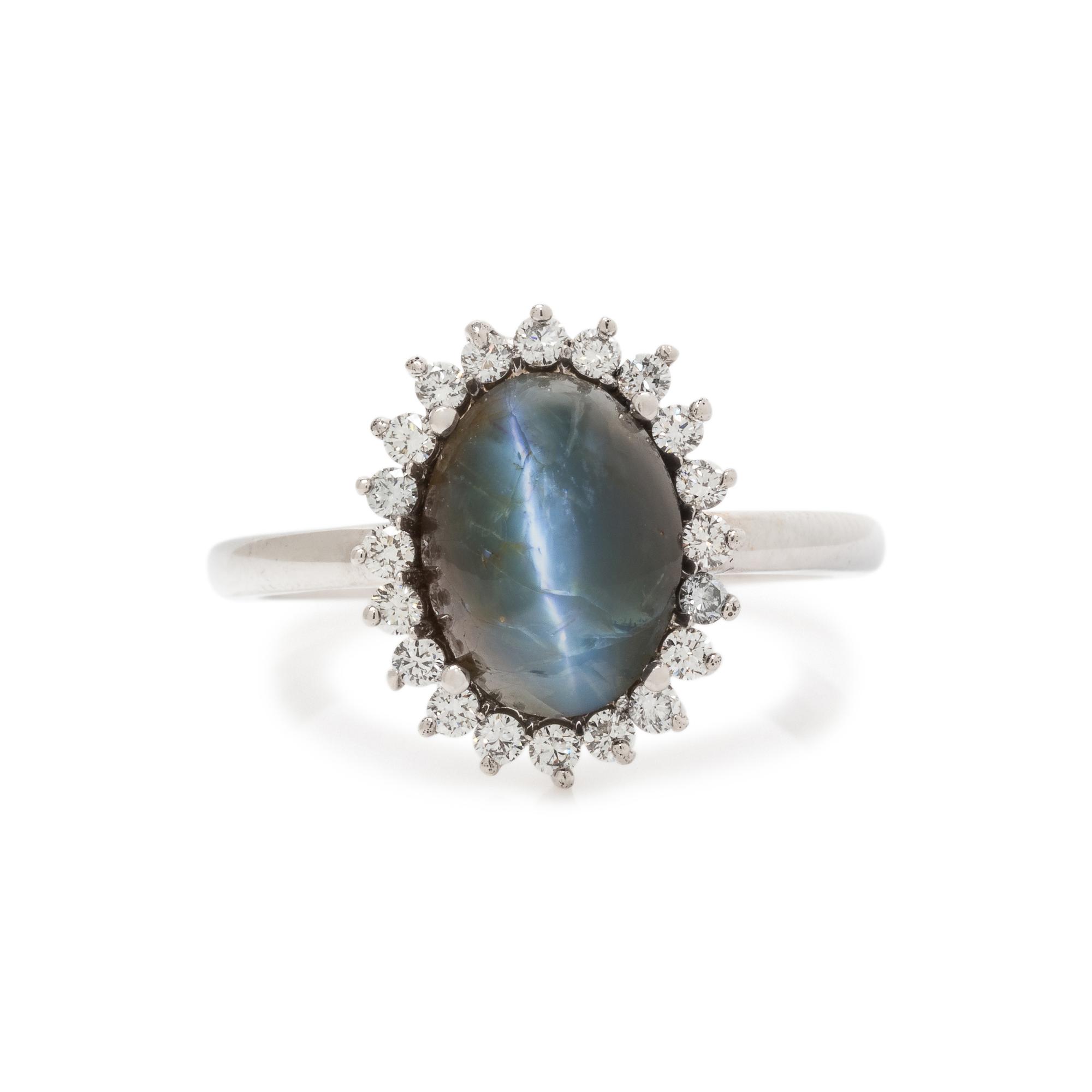 CAT'S EYE ALEXANDRITE AND DIAMOND RING