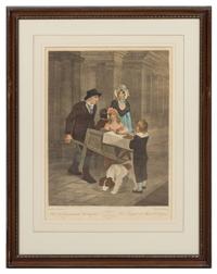 A Set of Thirteen English Mezzotint Engravings Height of tallest overall 23 inches.