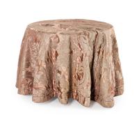 A Custom Damask Skirted Side Table