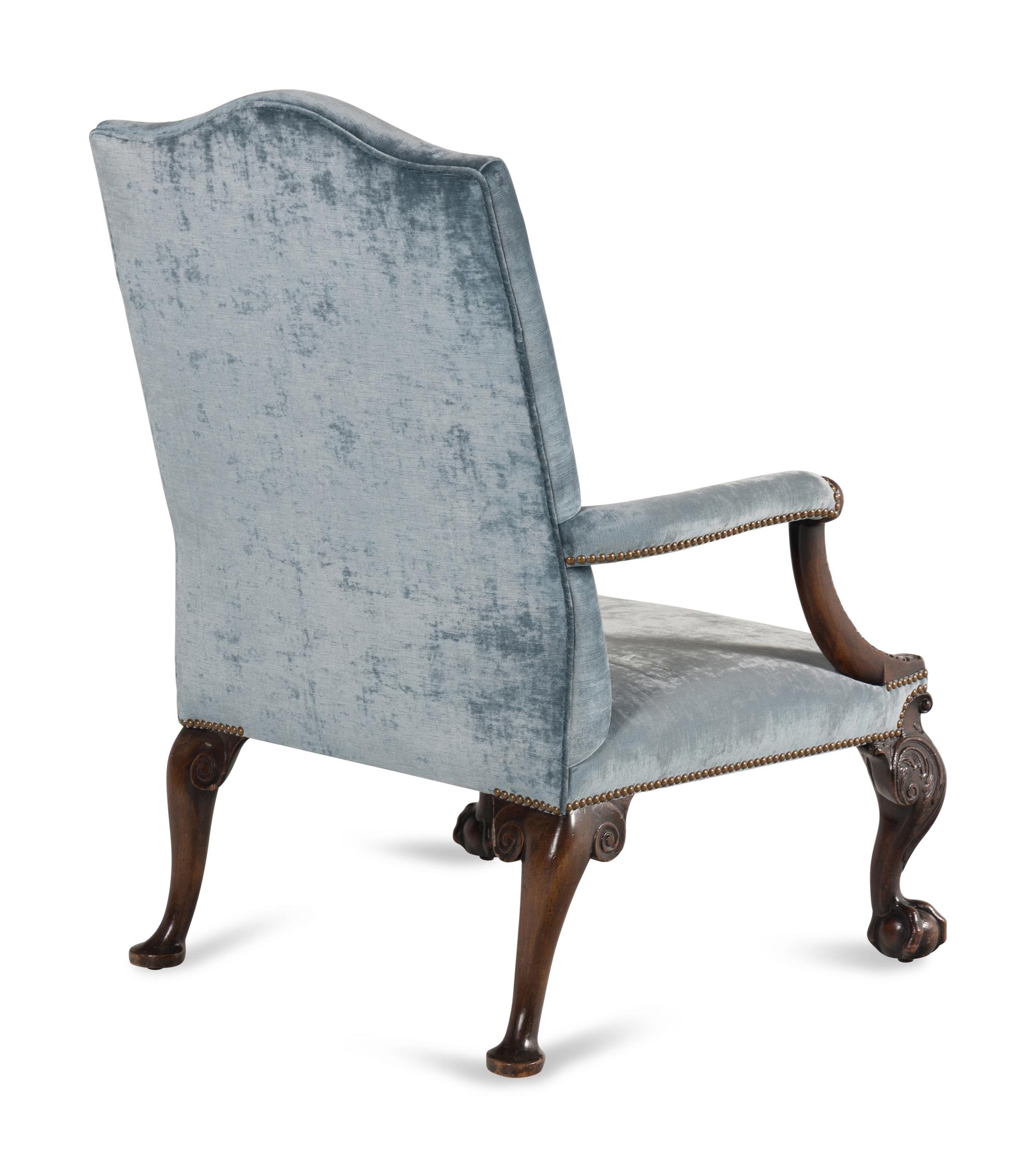 A George II Style Mahogany Library Armchair