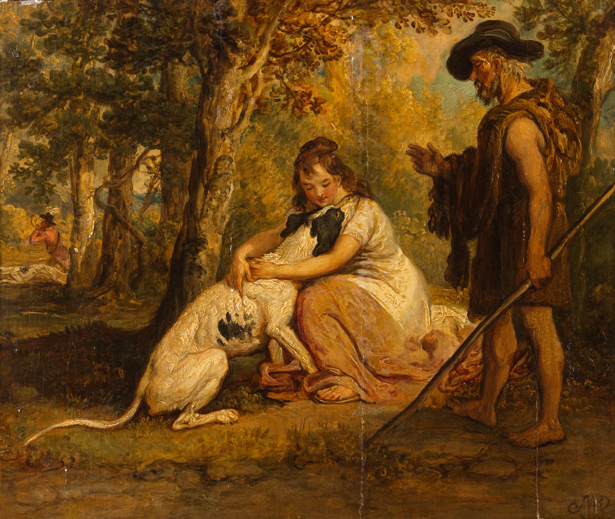 Untitled (Two Figures and Dog)