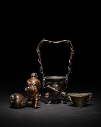 Three Japanese Bronze Articles