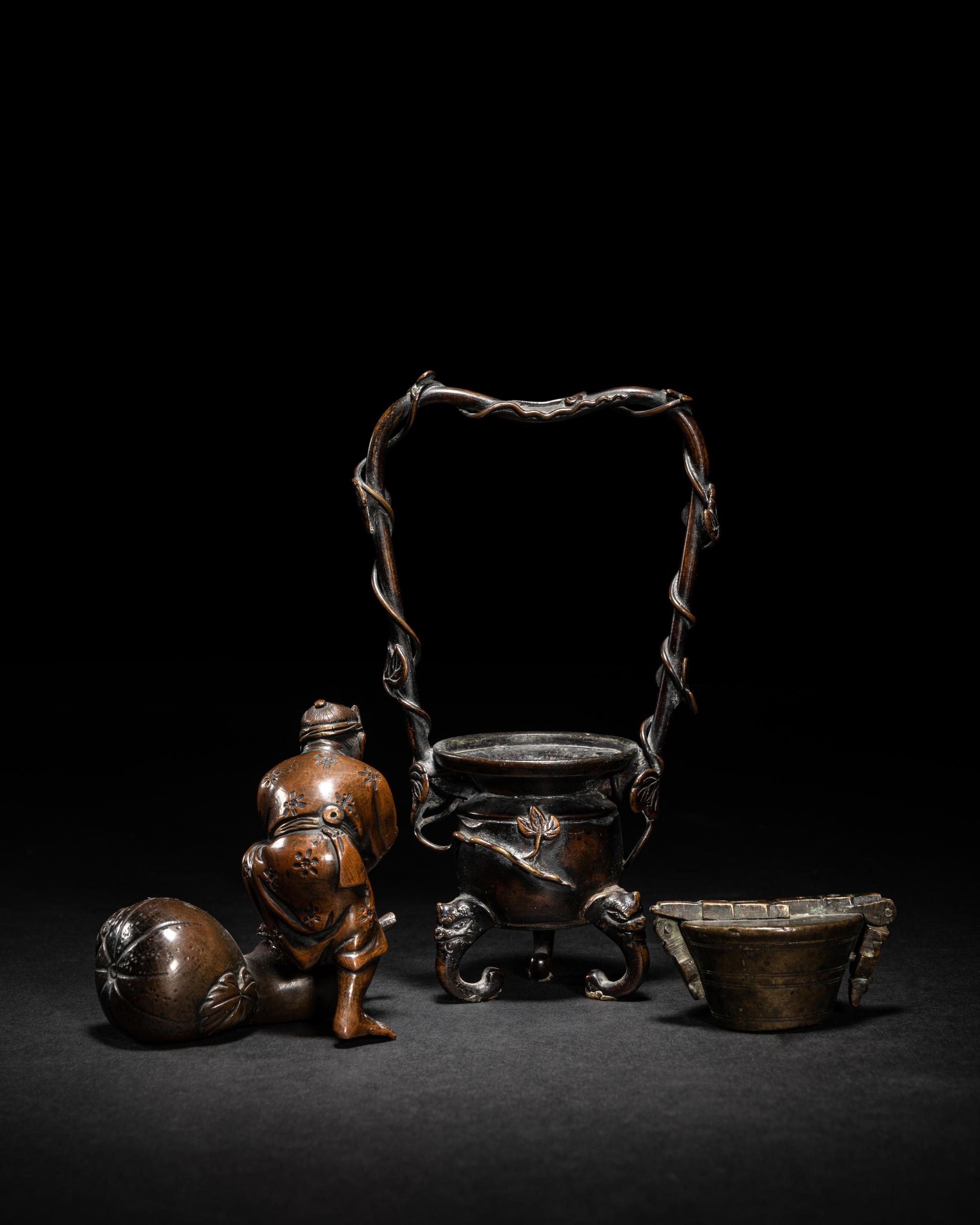 Three Japanese Bronze Articles