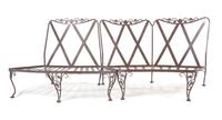 A Set of Painted Metal Patio Furniture Height of loveseat 32 1/2 inches. — ROBERT WOODARD, MID-20TH CENTURY