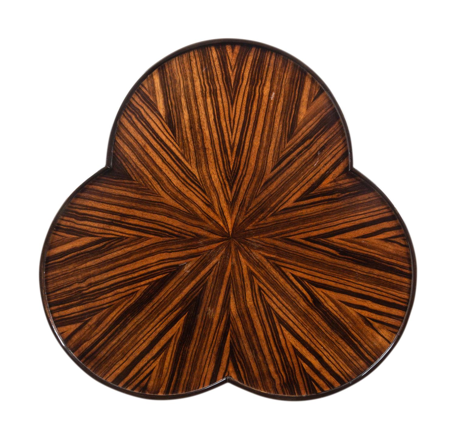 A Rose Tarlow Macassar Ebony Cloverleaf Pedestal Table
