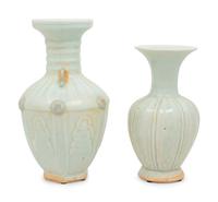 Two Contemporary Celadon Glazed Vases