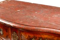 A Régence Gilt Bronze Mounted Parquetry Marble-Top Commode