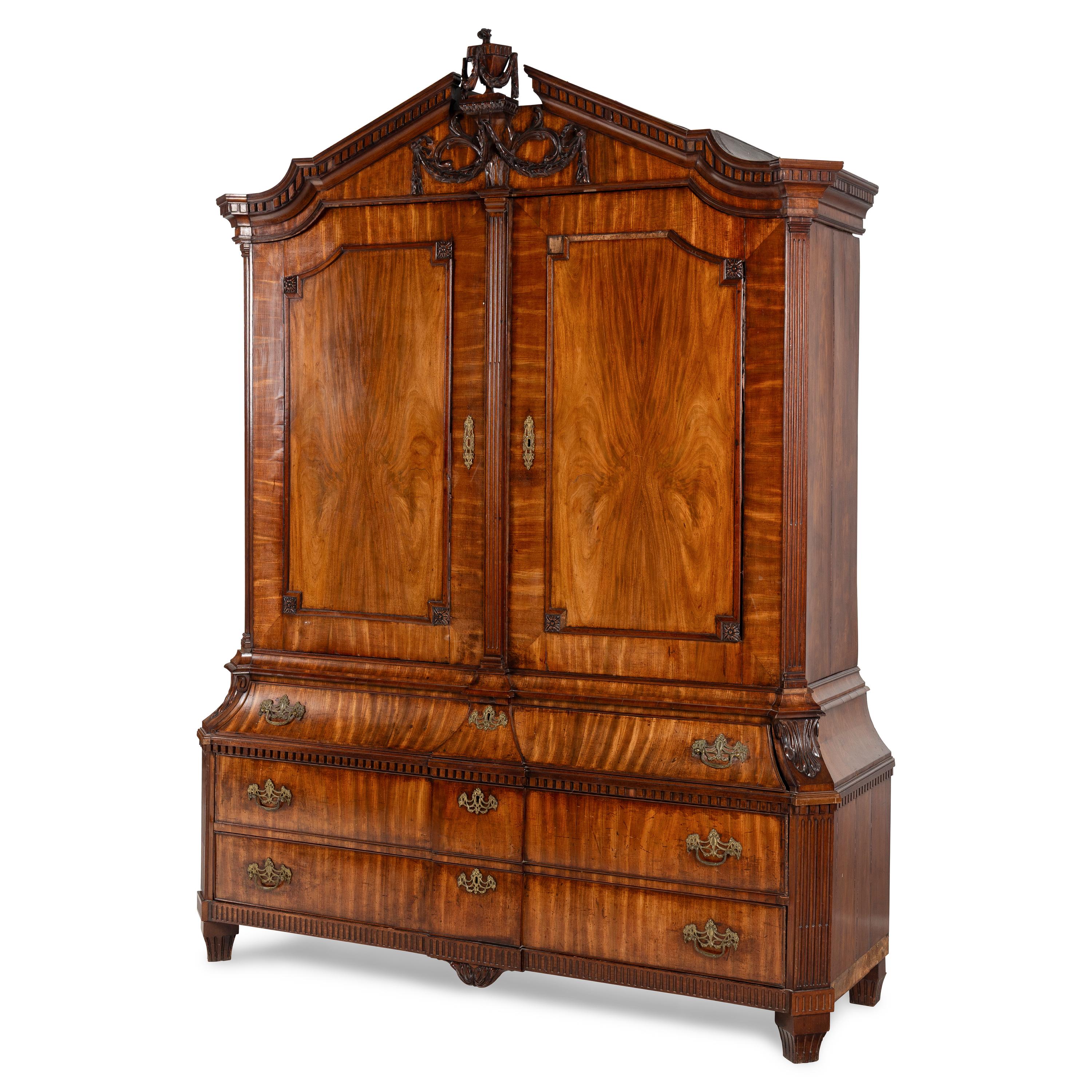 A Dutch Mahogany Linen Press
