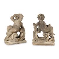 A Pair of Cast Stone Garden Ornaments