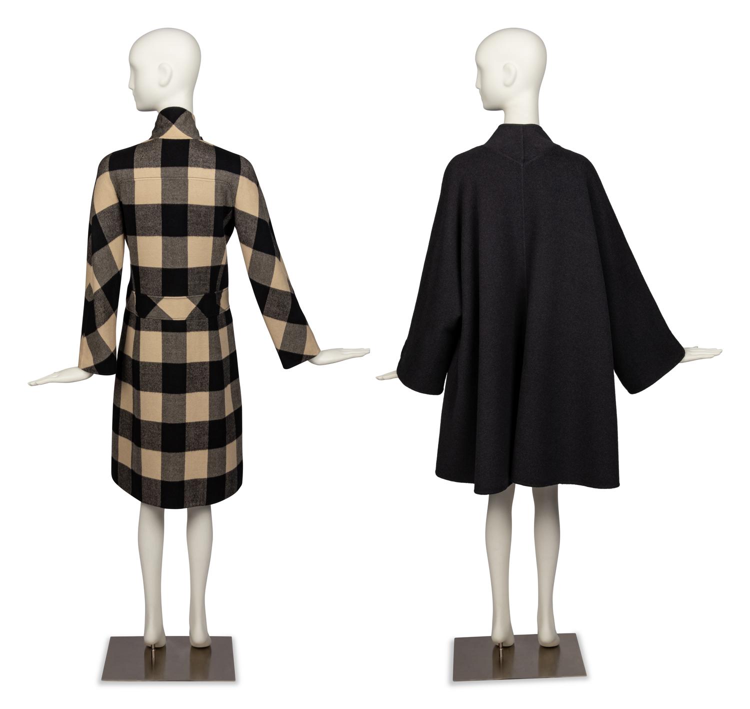 Two Designer Coats by Valentino and Geoffrey Beene, 1990s-2000s