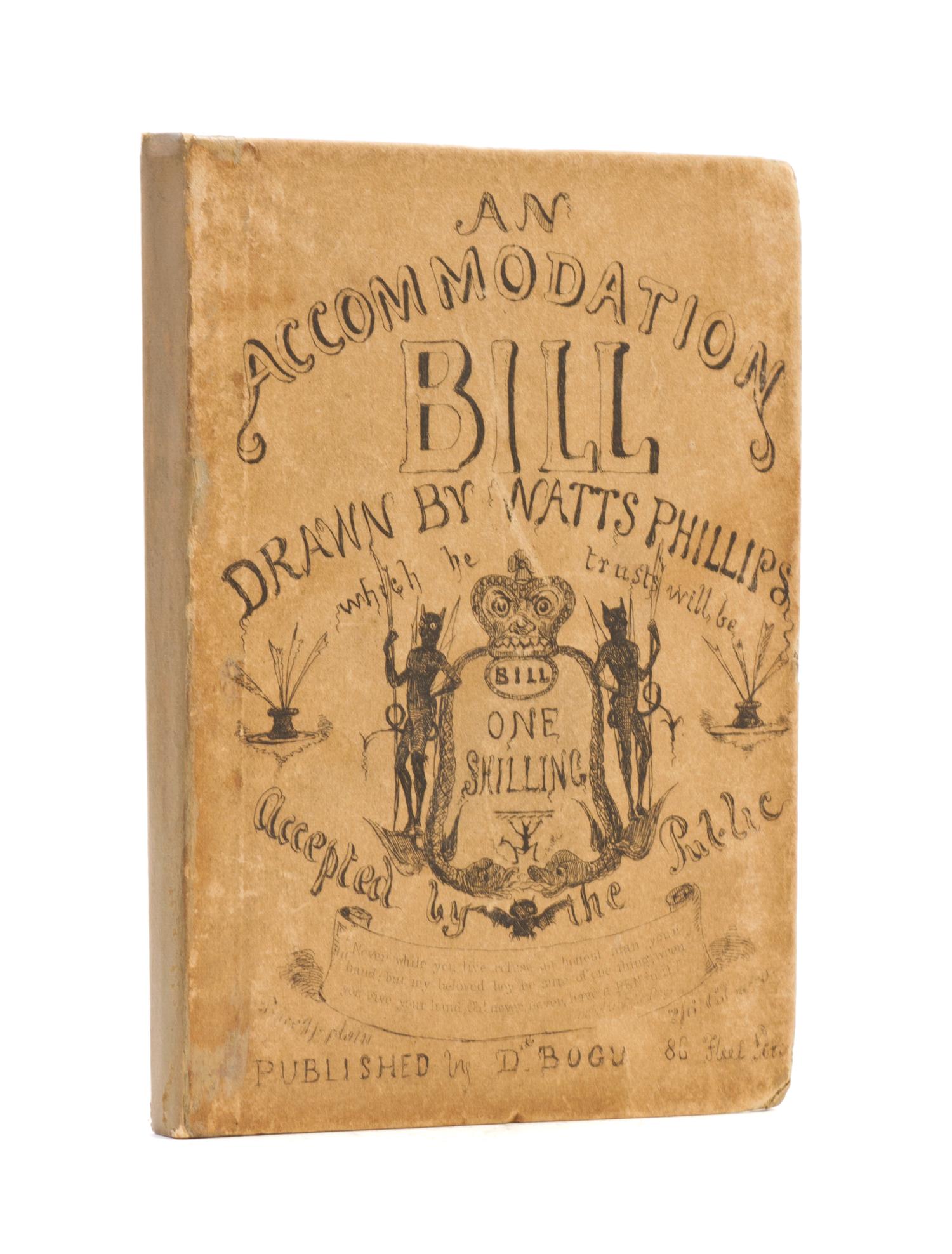 (PHILLIPS, WATTS) An Accommodation Bill. London, [c. 1845]. 18-paneled comic panorama.