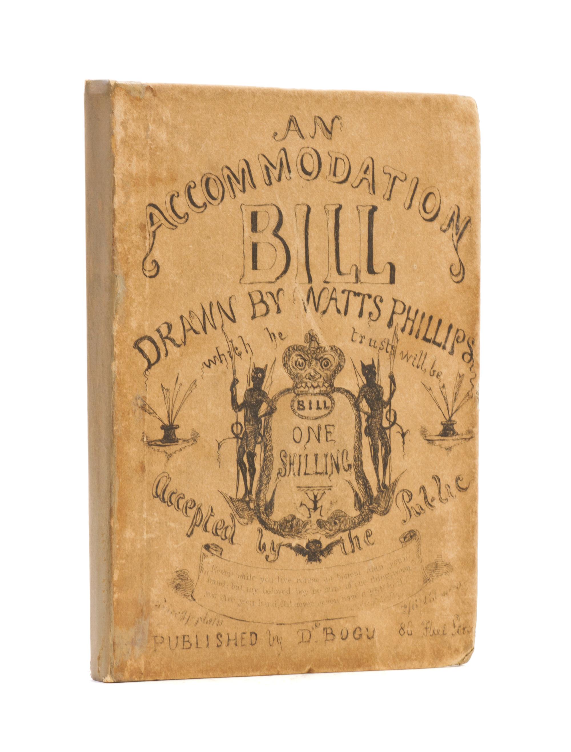(PHILLIPS, WATTS) An Accommodation Bill. London, [c. 1845]. 18-paneled comic panorama.
