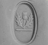 A Neoclassical Gold and Red Jasper Finger Ring with a Thistle