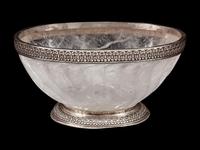 A Silver Mounted Rock Crystal Bowl