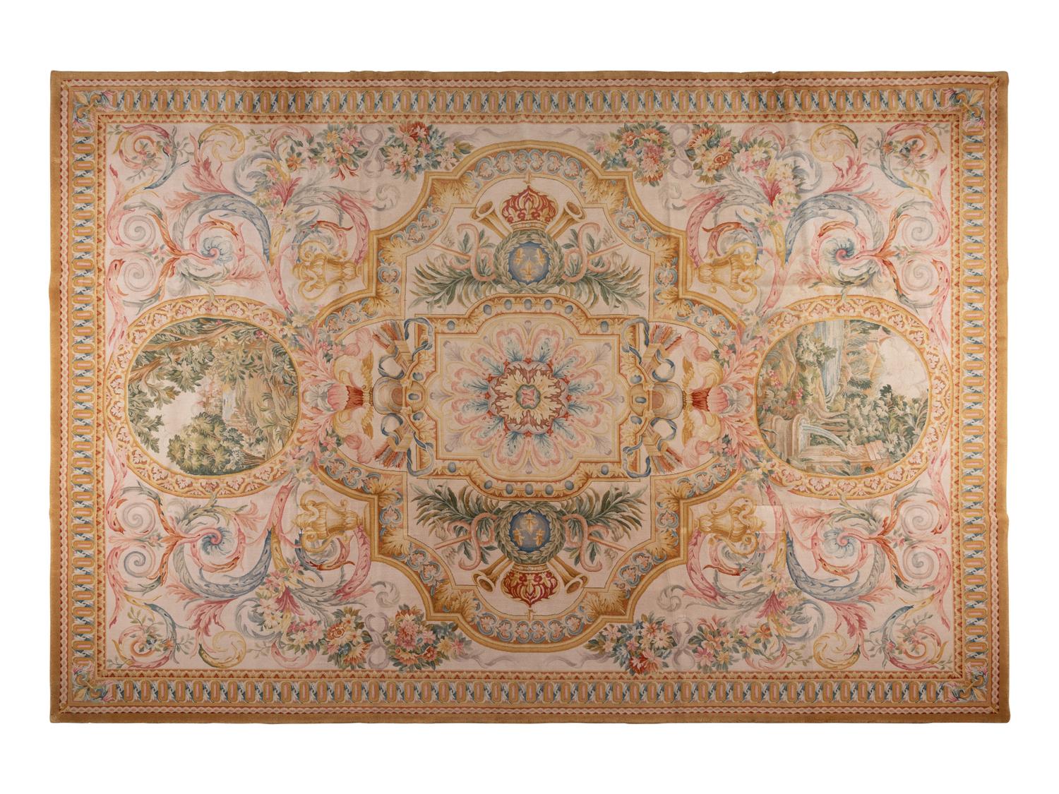 An Aubusson Style Wool Rug