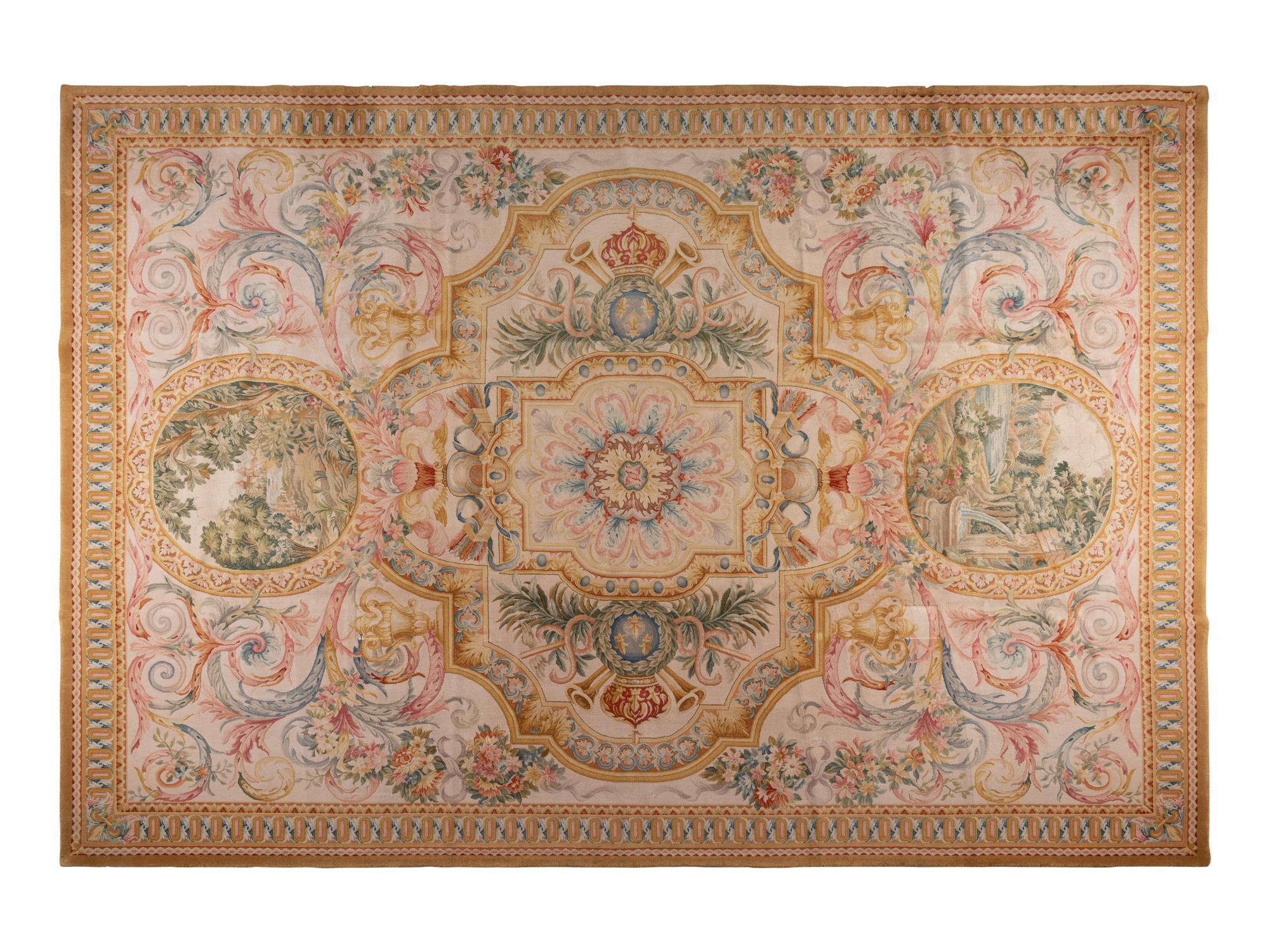 An Aubusson Style Wool Rug