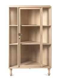 A Cream Painted Corner Laboratory Cabinet