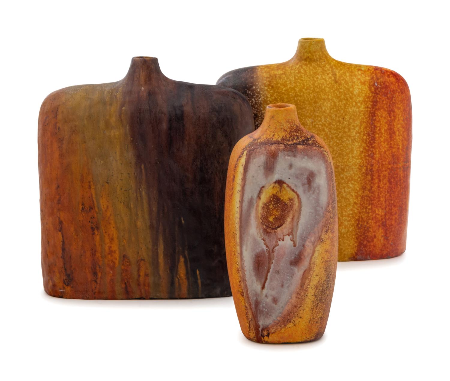 Three Bottle Form Vases Bitossi / Raymor