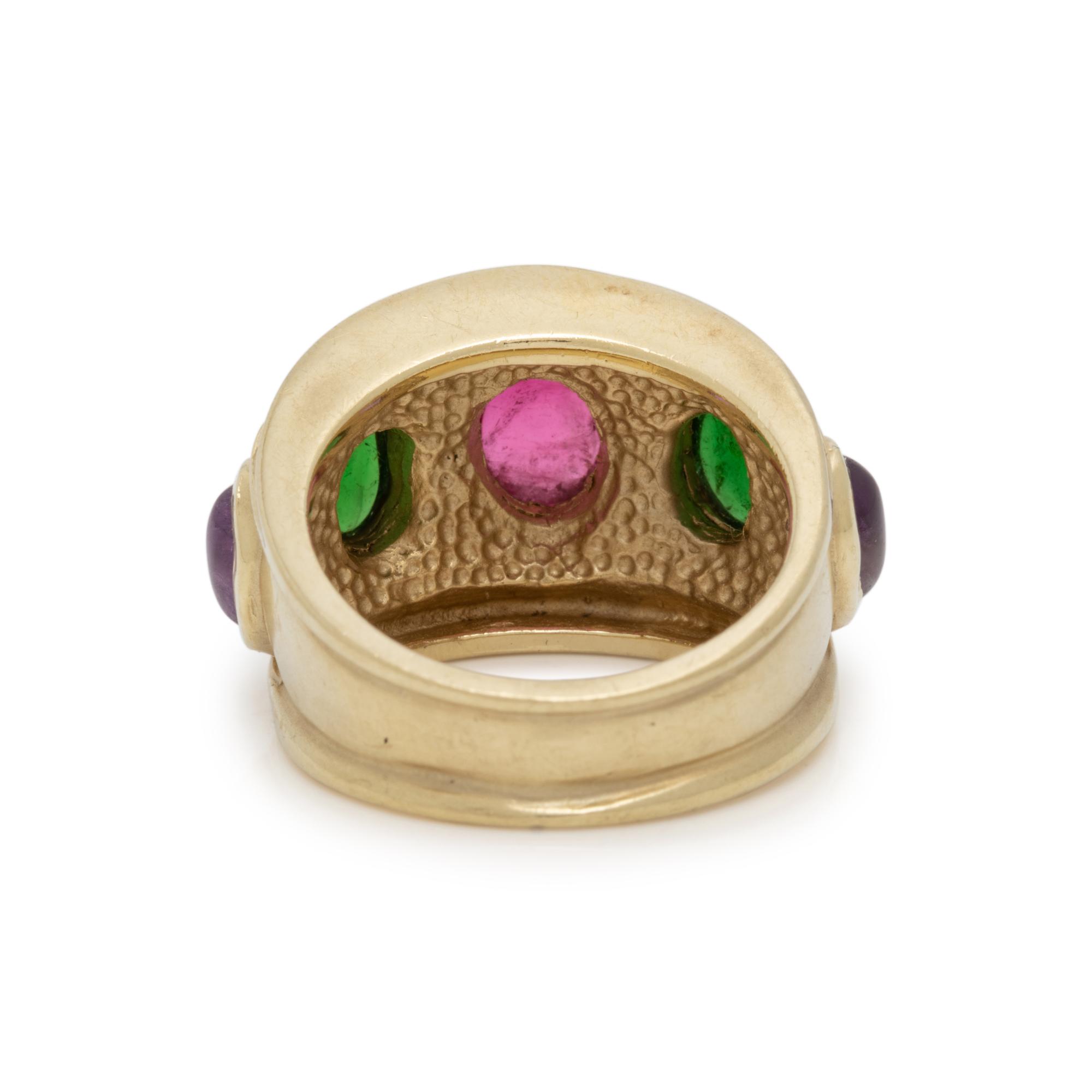 COLLECTION OF YELLOW GOLD AND MULTIGEM JEWELRY