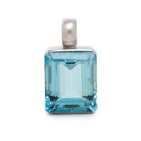 WHITE GOLD AND AQUAMARINE PENDANT