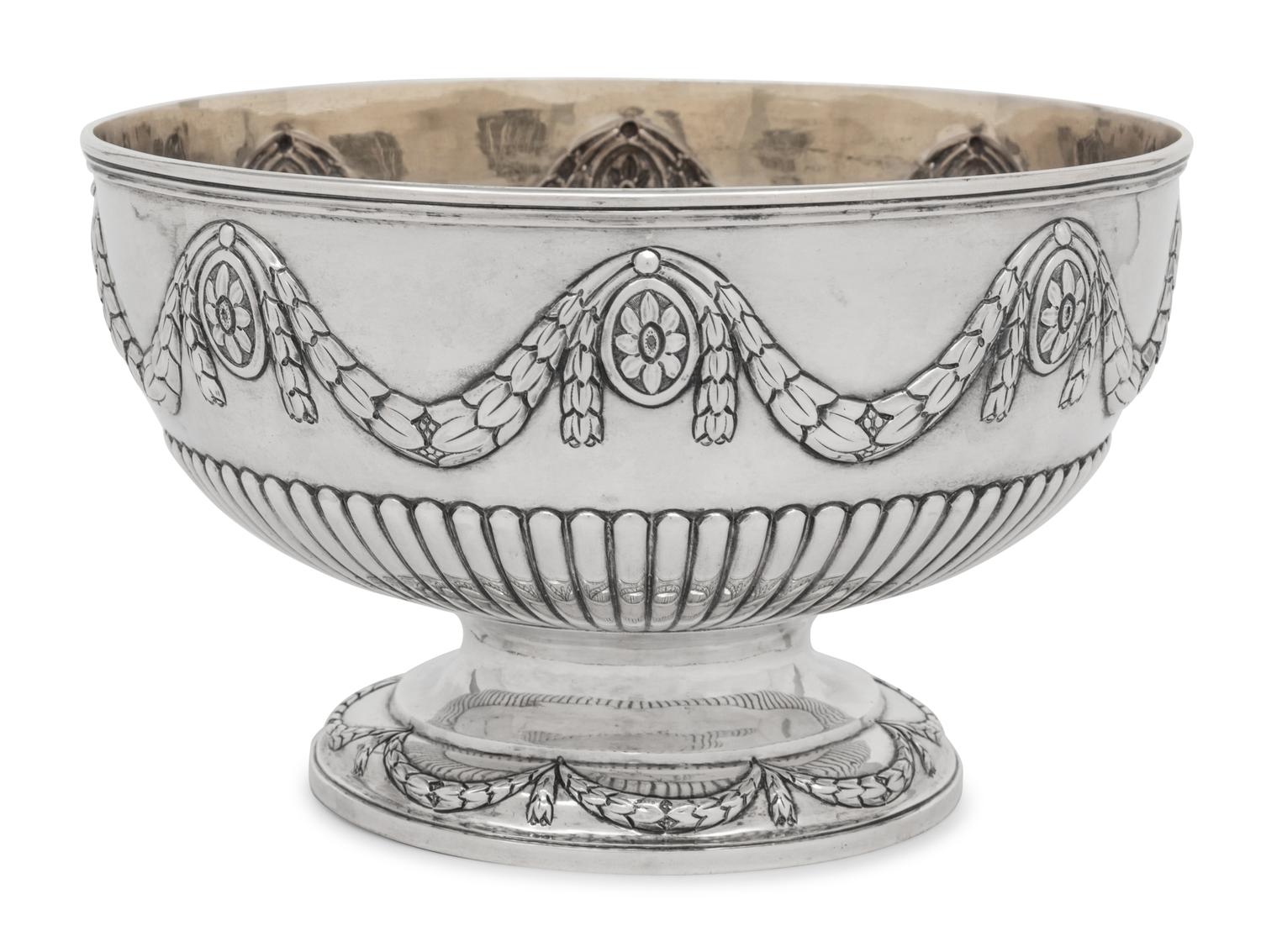 A Victorian Silver Centerpiece Bowl