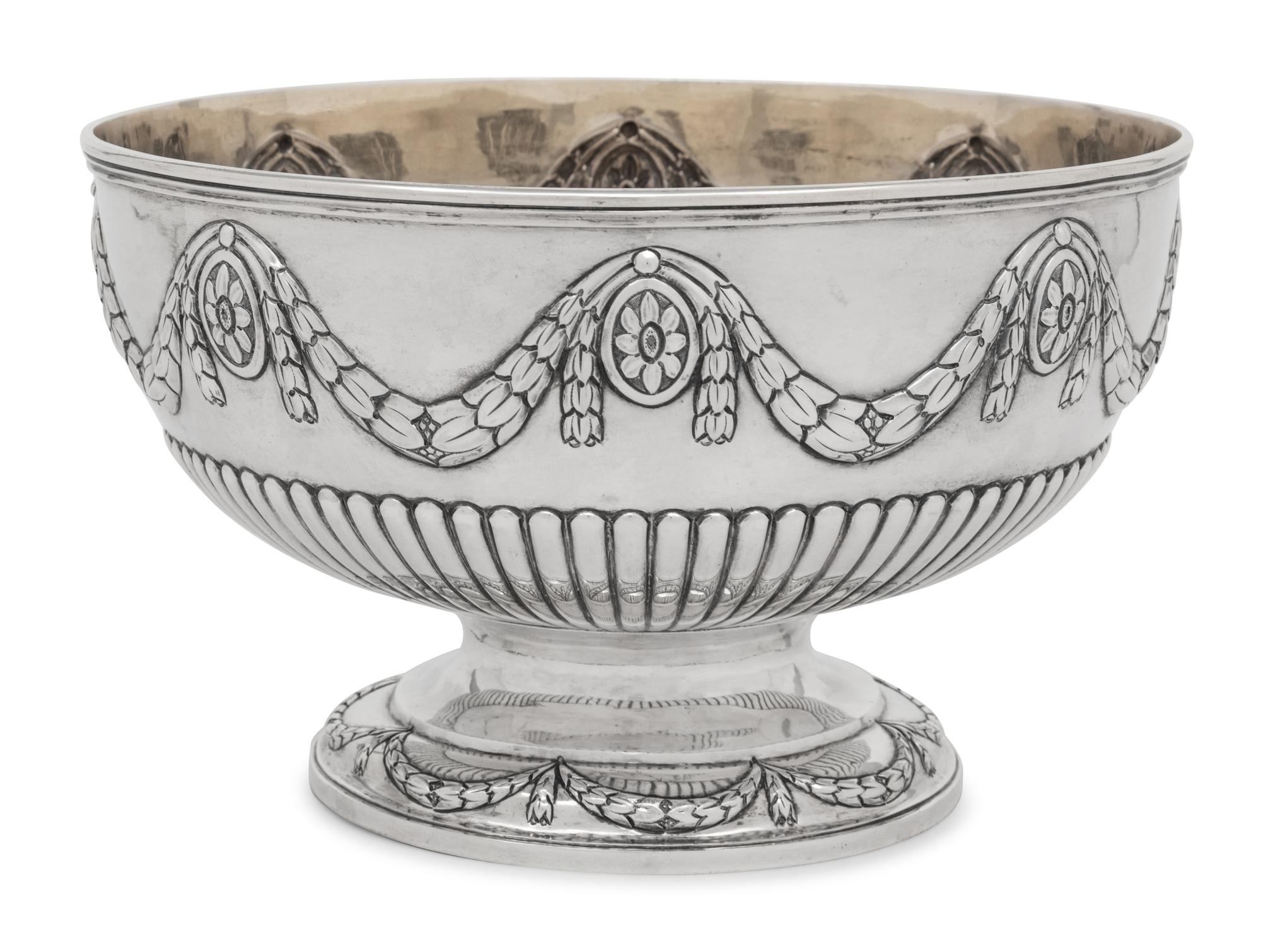 A Victorian Silver Centerpiece Bowl