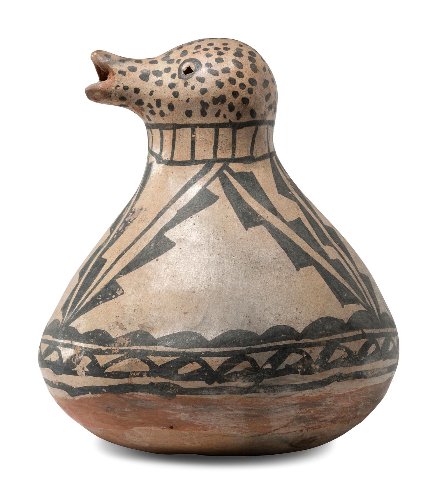 Cochiti Figural Pottery Pitcher, Avian