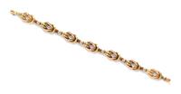 A Vintage 14 Karat Yellow and Rose Gold Bracelet, 15.80 dwts.