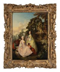 Famille au Jardin (Mme Pompadour et sa Mère )