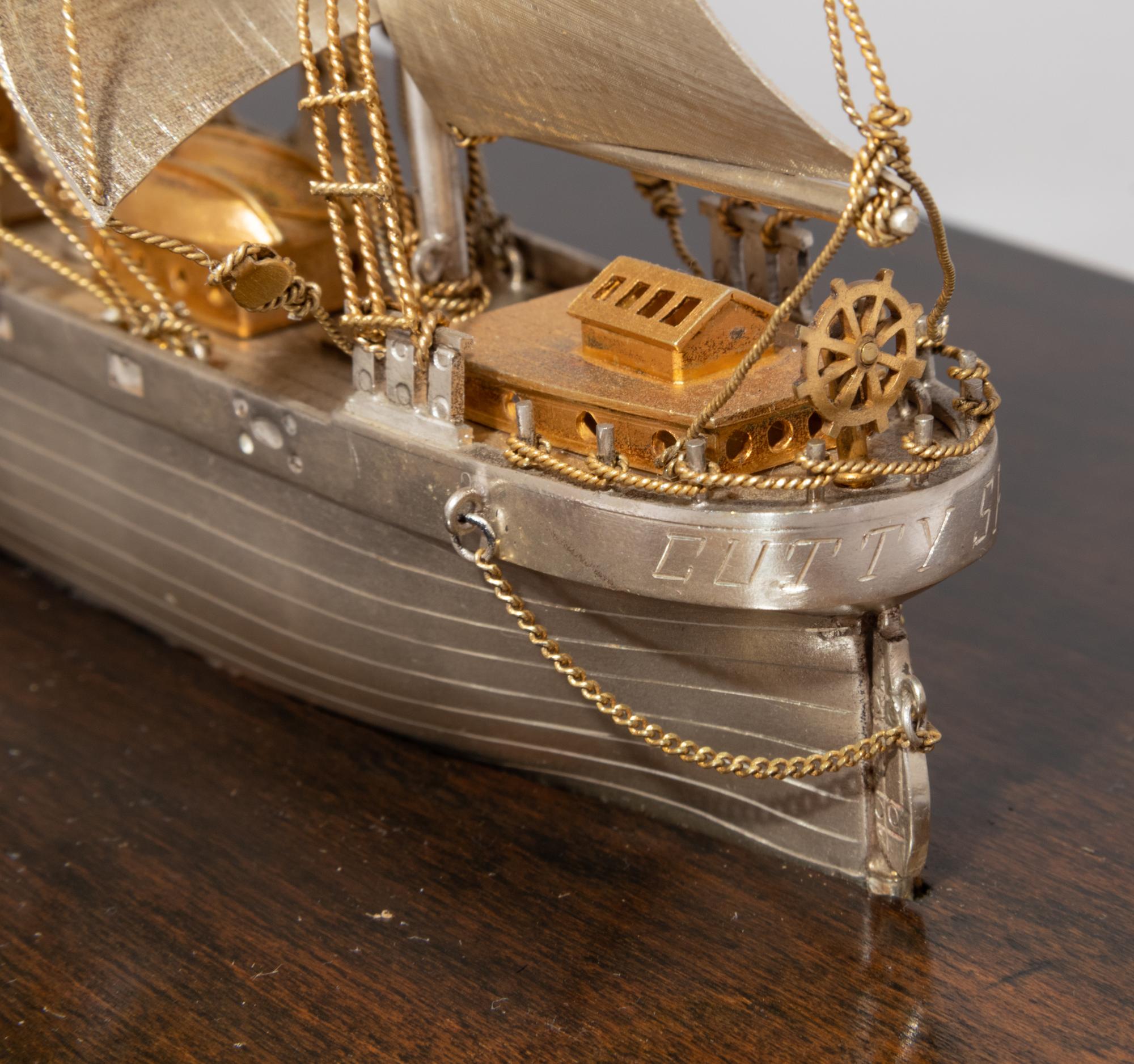 A Mexican Silver Model of the Cutty Sark