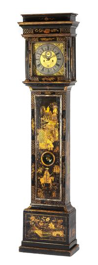 A George III Lacquered Tall Case Clock Height 84 inches. — 18TH CENTURY