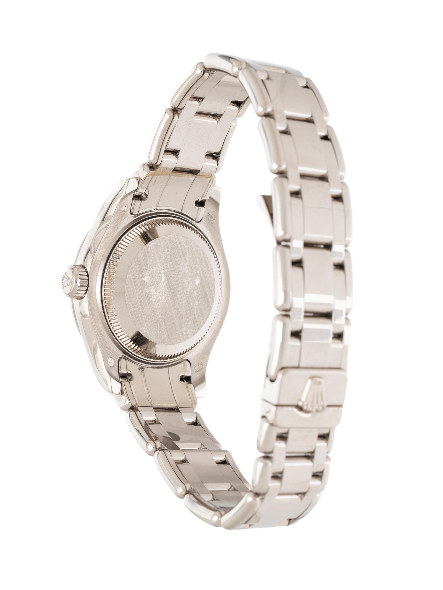 ROLEX, REF. 80319 18K WHITE GOLD 'PEARLMASTER' 'LADY-DATEJUST' WATCH WITH MOTHER-OF-PEARL FACTORY DIAMOND DIAL AND FACTORY DIAMOND BEZEL