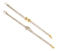 A Collection of 18 Karat Yellow and White Gold Bracelets, Bersani, 15.70 dwts.
