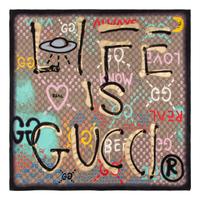 GUCCI, FIVE PRINTED SILK SCARVES