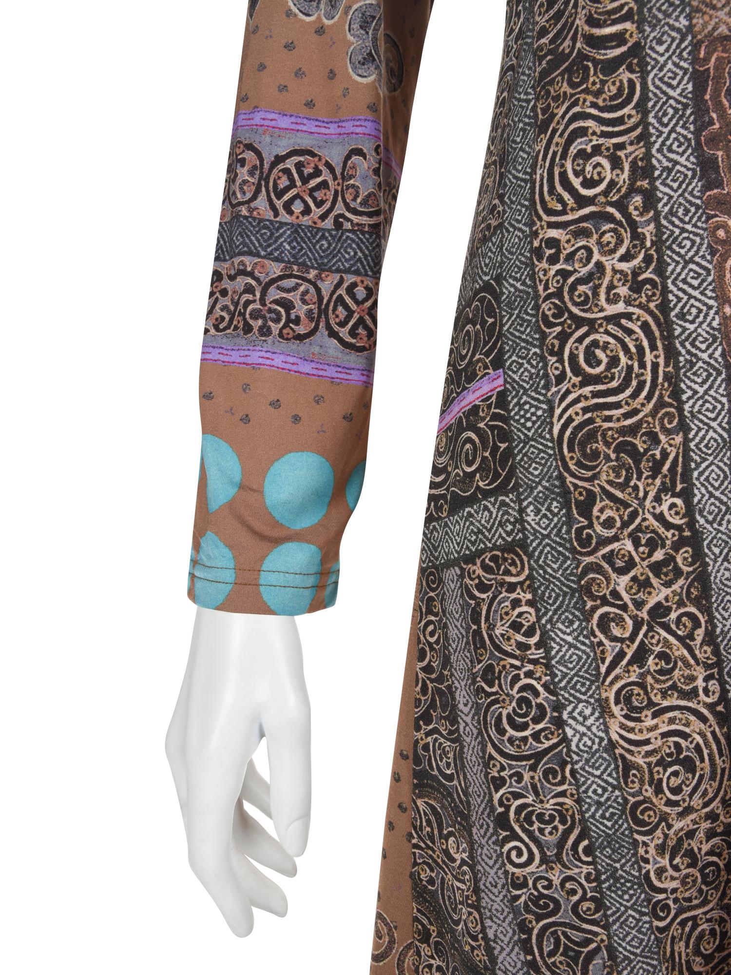 Two Issey Miyake Ensembles: One Two-Piece Pleated Ensemble and One Printed Dress
