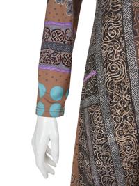 Two Issey Miyake Ensembles: One Two-Piece Pleated Ensemble and One Printed Dress