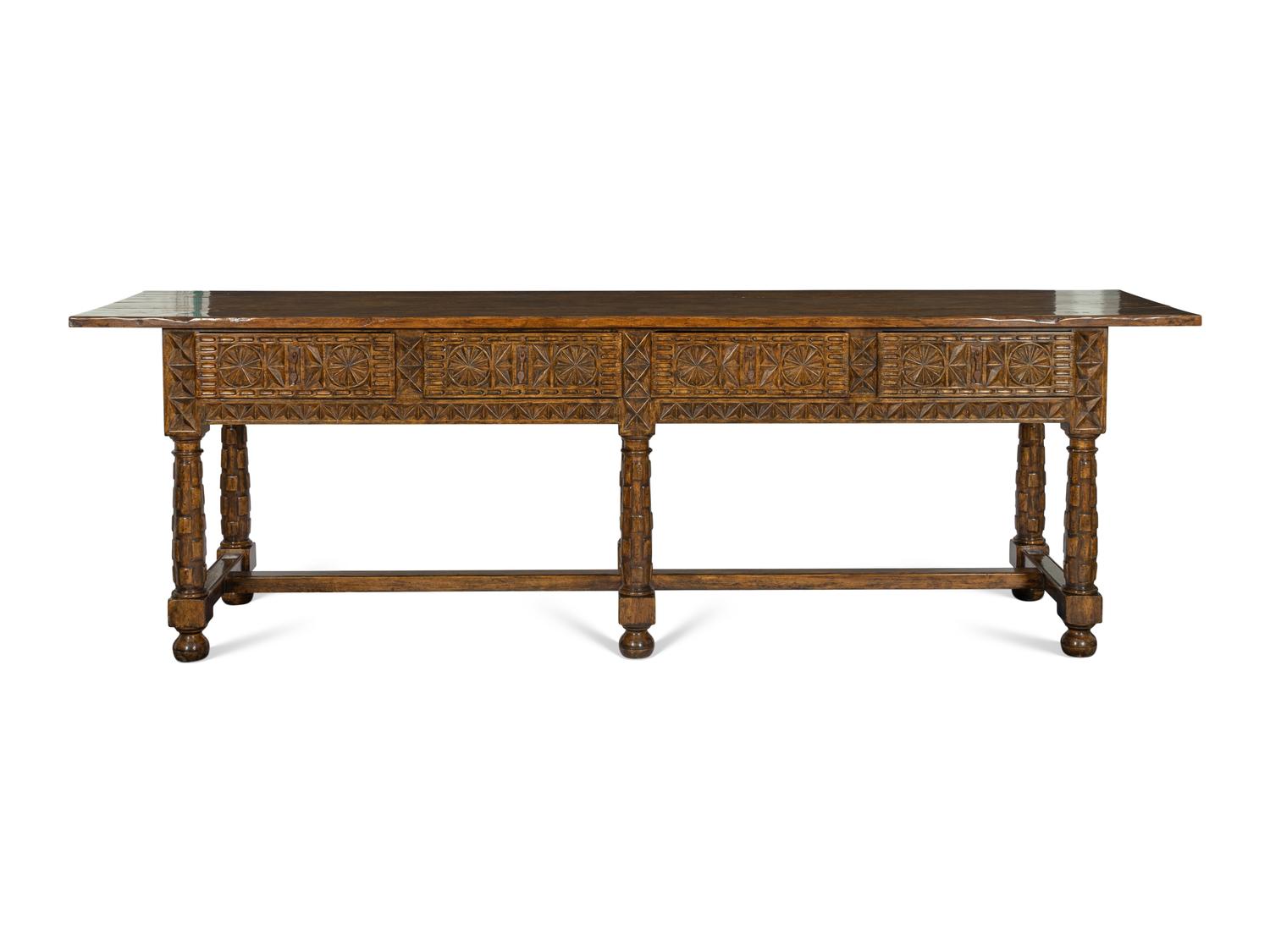 A Spanish Renaissance Style Formations Limited Large Console Table