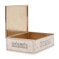A Russian Silver Trompe l'Oeil Table-Top Cigarette Box