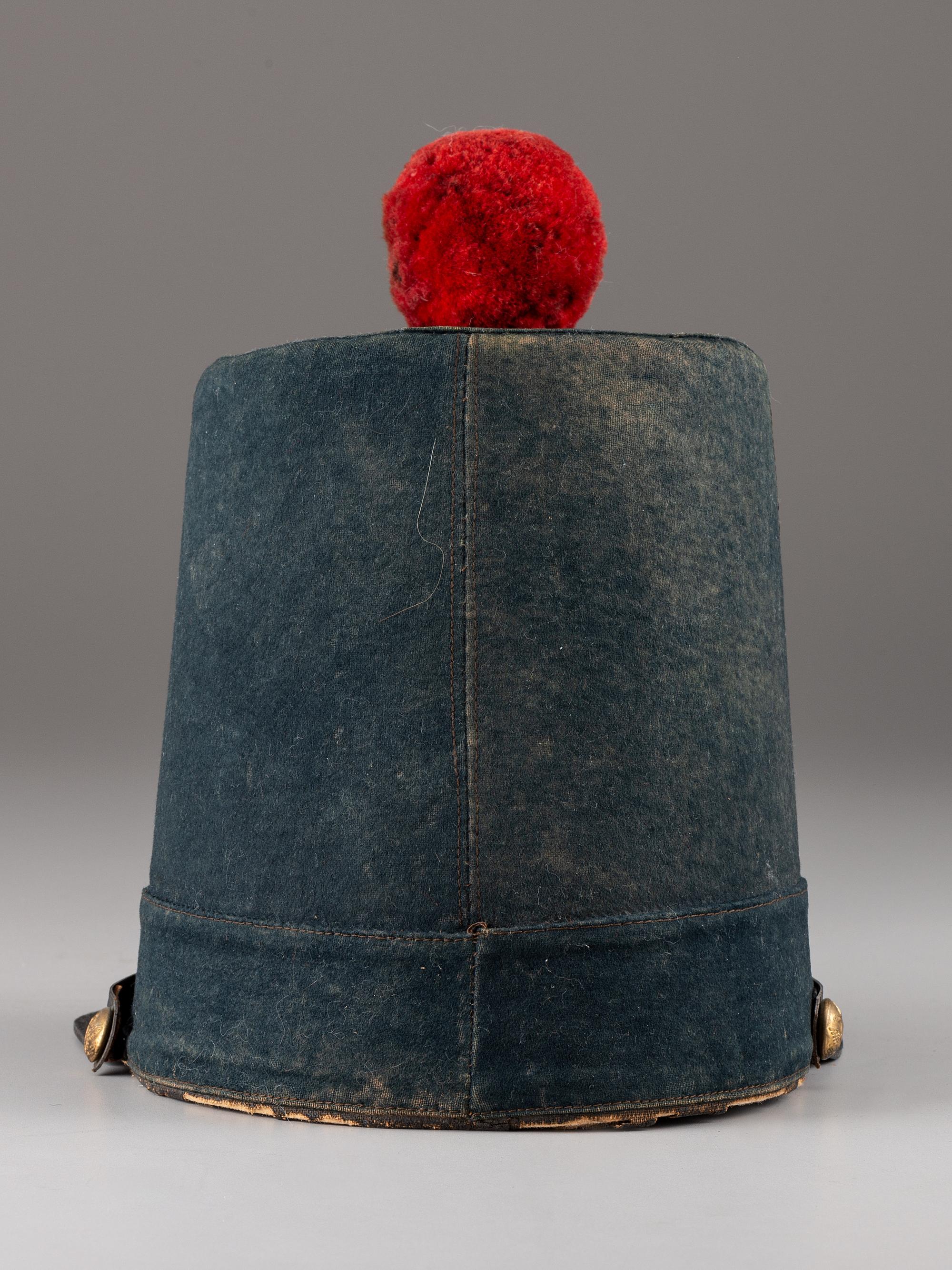 [MILITIA]. Model 1851 artillery shako. Manufactured by F.H. Lambert.